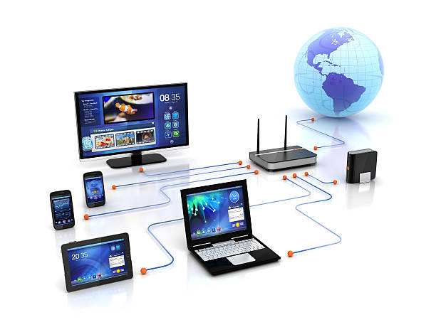 HDMI cable setup process to link an iPad with a Samsung TV for streaming video.